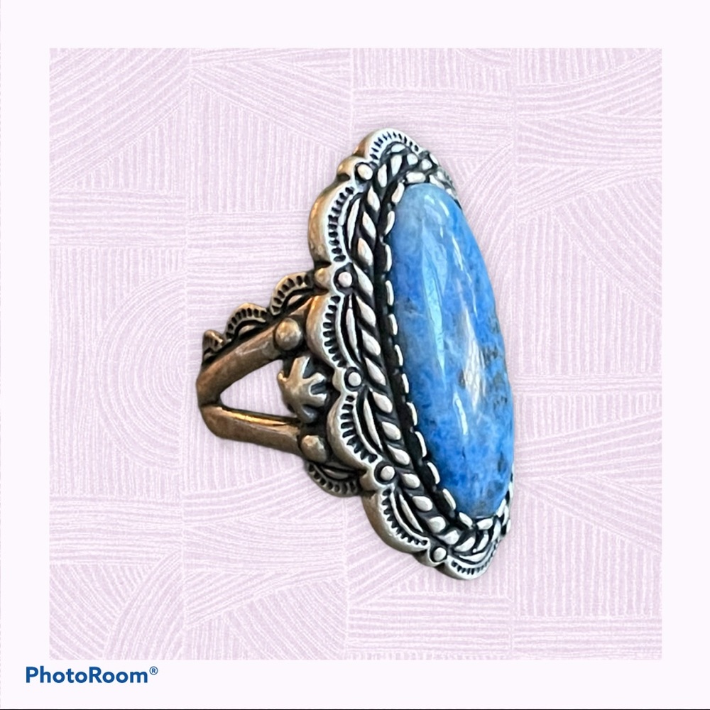 Carolyn Pollack Vintage Blue Gemstone Ring